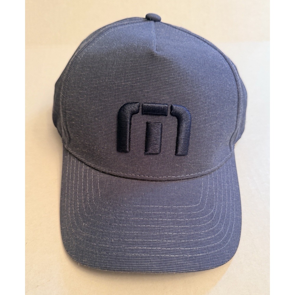 Travis Mathew Men's Snapback Cap Hat Blue Embroidered Adjustable Lightweight
